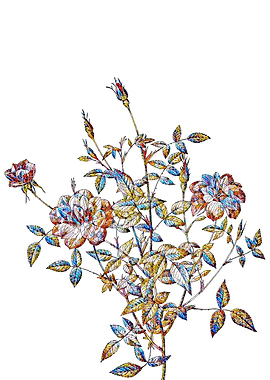 Stained Glass Rose Flower