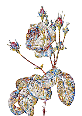 Stained Glass Rose Flower