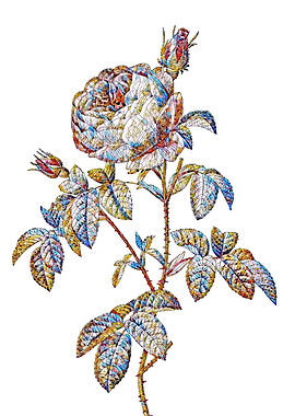 Stained Glass Rose Flower