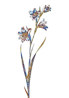 Rainbow Mosaic Flower