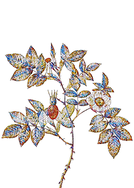 Stained Glass Rose Flower