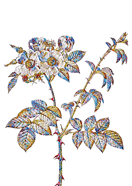 Stained Glass Rose Flower