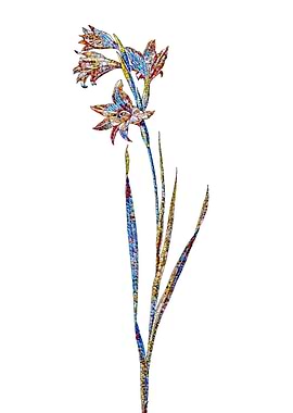 Rainbow Mosaic Flower