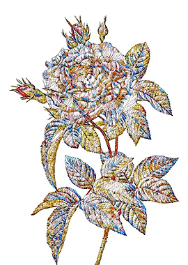 Stained Glass Rose Flower