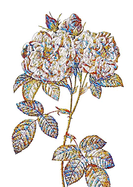 Stained Glass Rose Flower