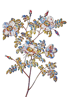 Stained Glass Rose Flower