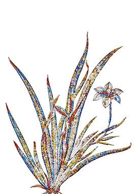 Stained Glass Lily Flower