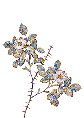 Stained Glass Rose Flower