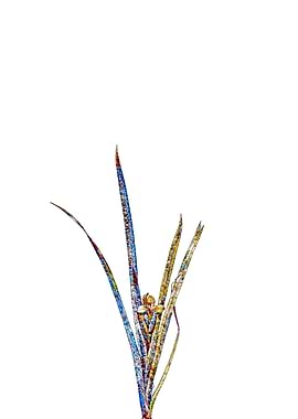 Stained Glass Iris Flower