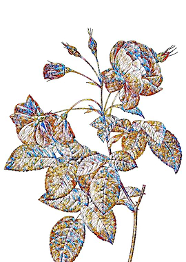 Stained Glass Rose Flower