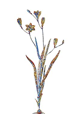 Stained Glass Ixia Flower