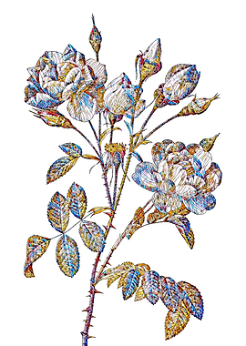 Stained Glass Rose Flower