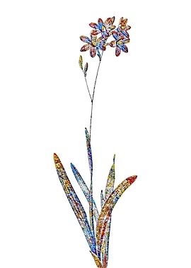 Stained Glass Lily Flower