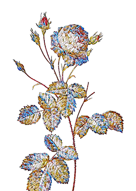 Stained Glass Rose Flower