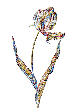 Stained Glass Tulip Flower