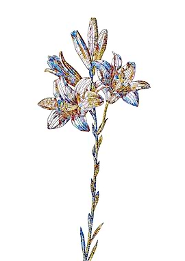 Stained Glass Lily Flower