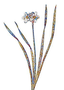 Rainbow Mosaic Flower