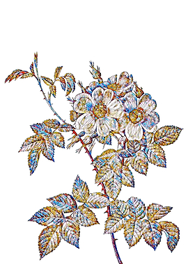 Stained Glass Rose Flower