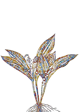 Stained Glass Lily Flower