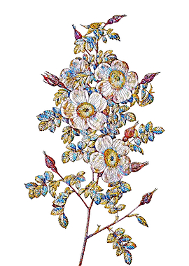 Stained Glass Rose Flower