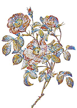 Rainbow Mosaic Flower