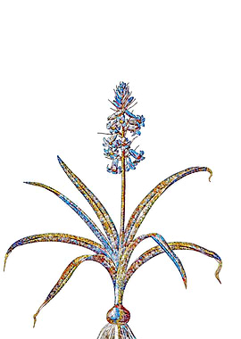 Rainbow Mosaic Flower