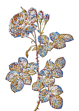 Stained Glass Rose Flower