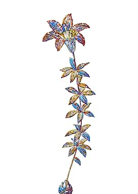 Stained Glass Lily Flower