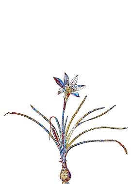 Stained Glass Lily Flower