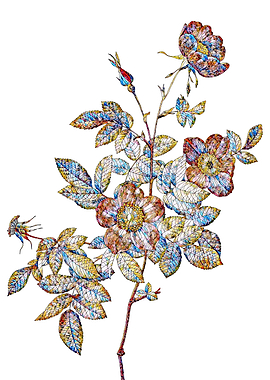 Stained Glass Rose Flower