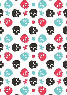 Scary Skull Pattern 02
