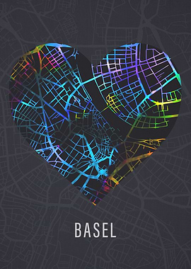 Basel Switzerland City Map