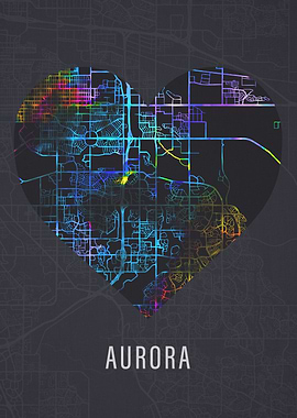 Aurora California City Map
