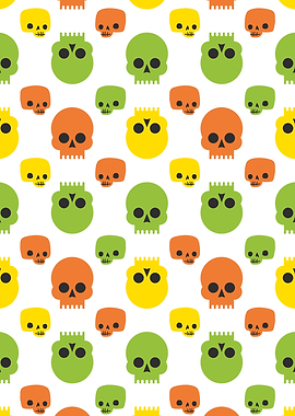 Scary Skull Pattern 01