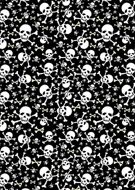 Scary Skull Pattern 09