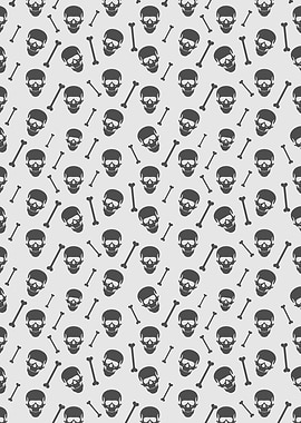 Scary Skull Pattern 07
