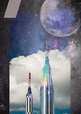 Space Rocket to the Moon