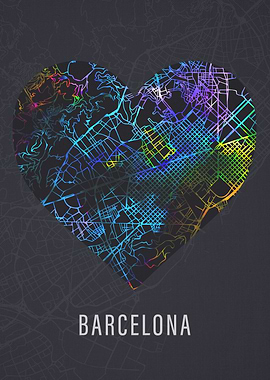Barcelona Spain City Heart