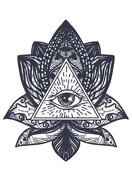 Eye lotus tattoo