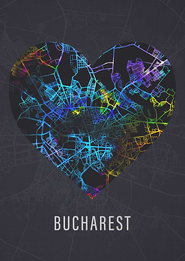 Bucharest Romania City Map