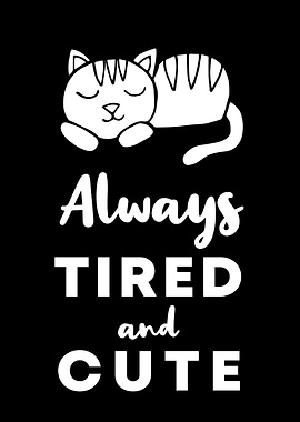 Cat Tired and Cute 2