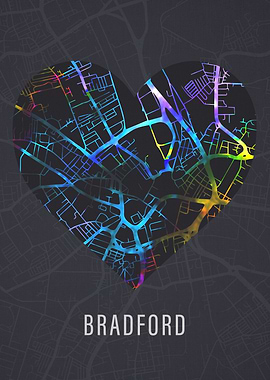 Bradford England City Map