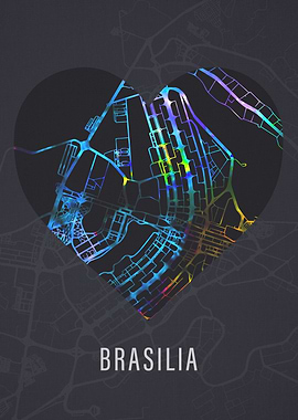 Brasilia Brazil City Map