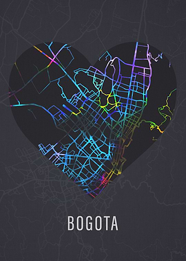 Bogota Columbia City Map