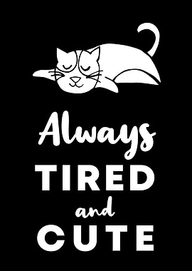 Cat Tired and Cute 1