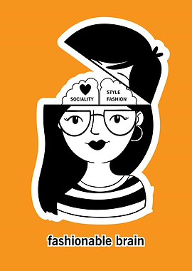 fashionable brain think