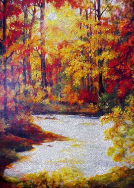 Autumn forest at noon