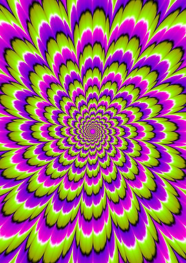 Green and purple flower