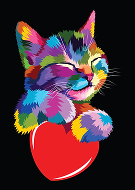 Cat Heart Art