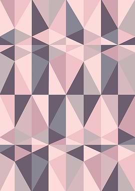 geometric pink gray